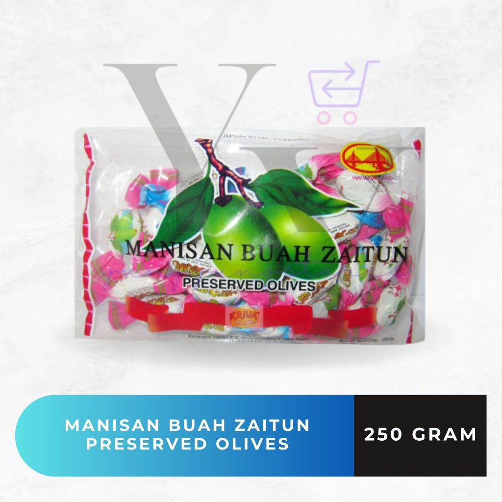 

Permen / Manisan Buah Kana Kering / Zaitun / Preserved Olives 250 gram
