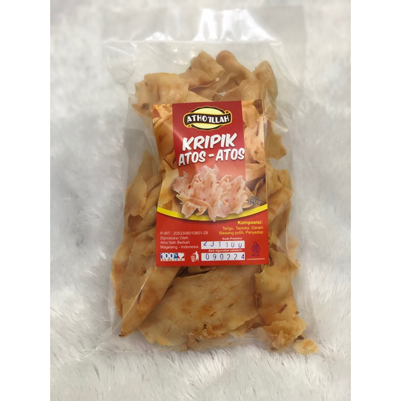 

kripik atos-atos 225 gram/kripik bawang /kripik bawang atos atos