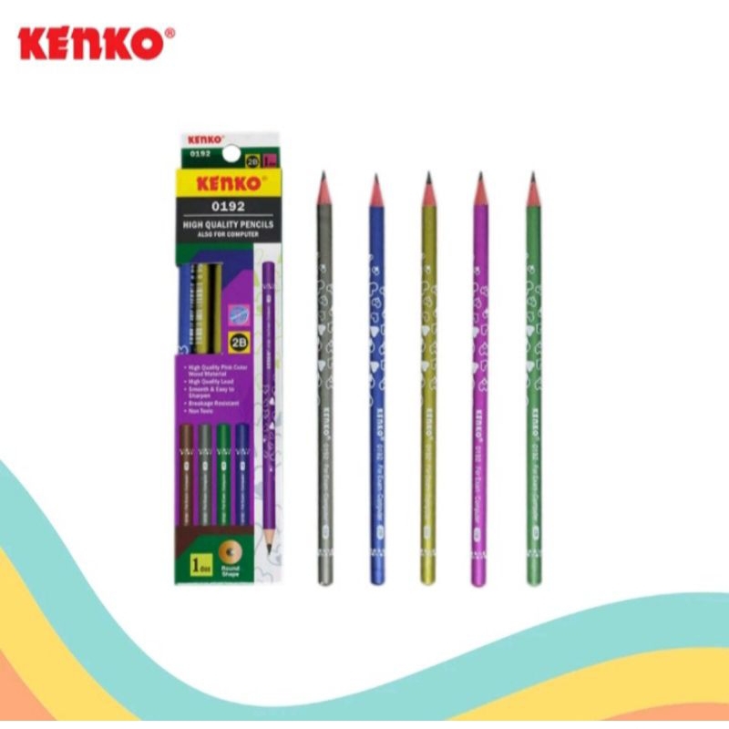

Pensil Kenko sudah diraut satu pak isi 12 pcs