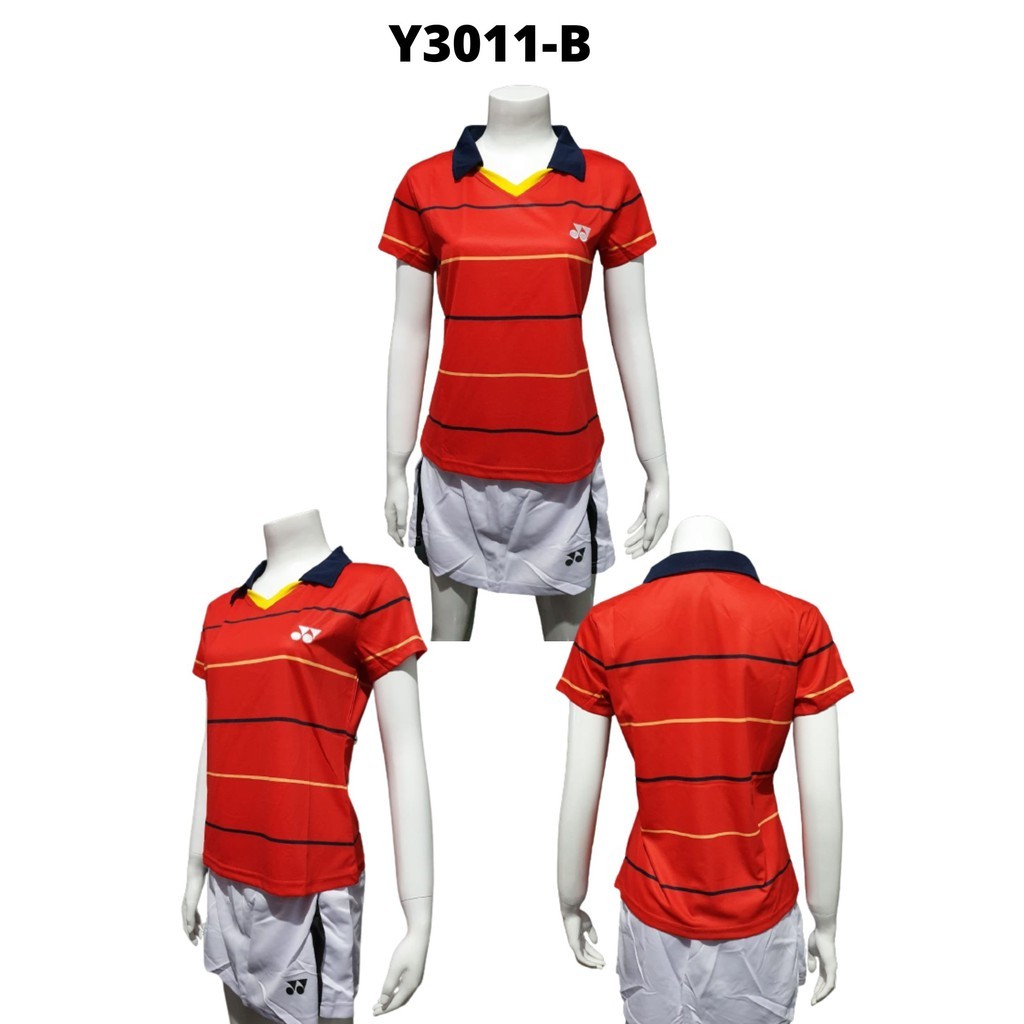 Kaos Jersey Dryfit Badminton Wanita Import Y3011B Grade Ori