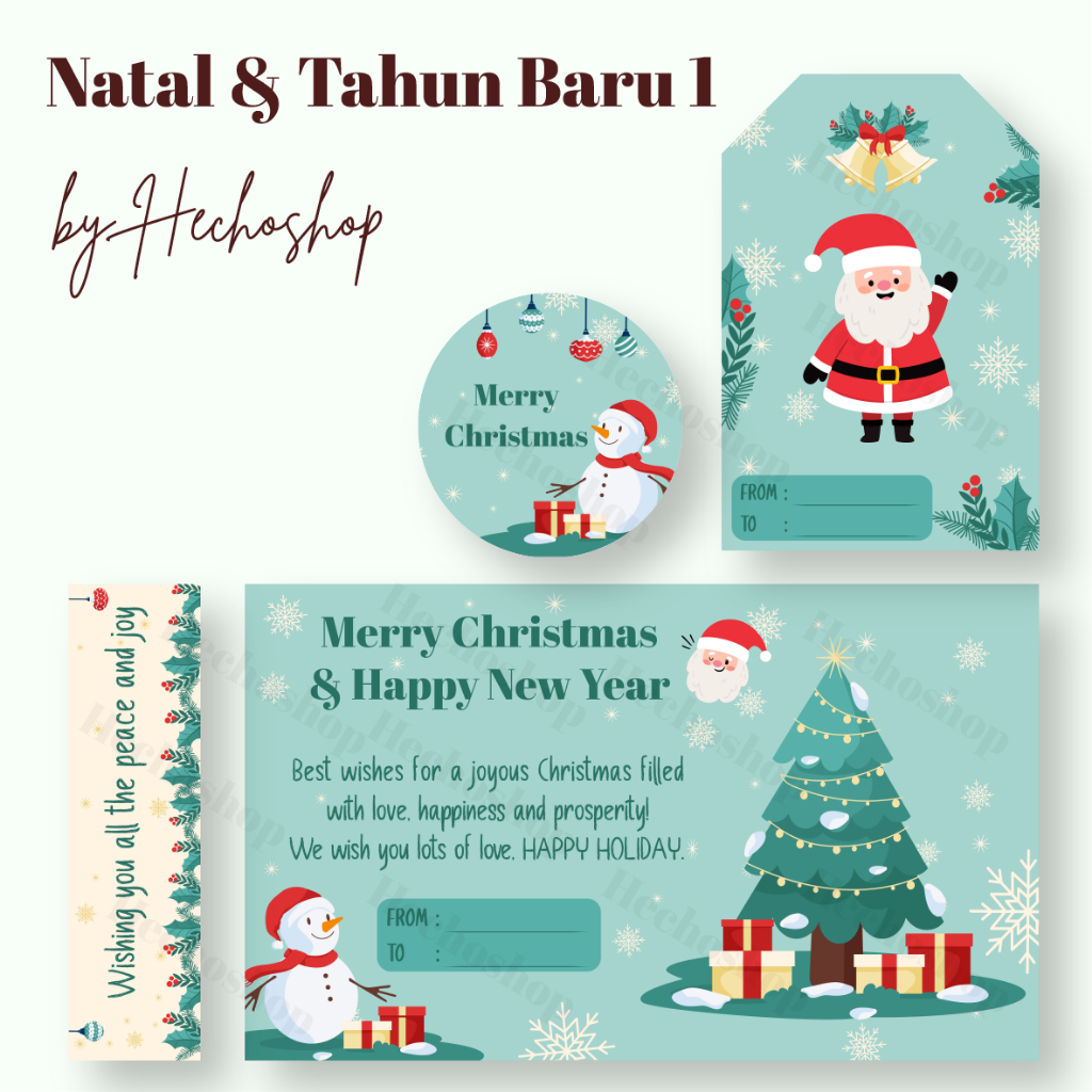 

Hang Tag 3in1 Souvenir Natal Christmas / Hang Tag Kue Natal Christmas Aesthetic