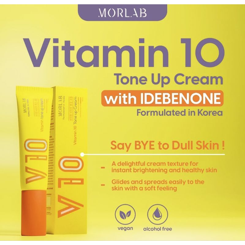 V10 Vitamin tone up cream with idebenone Morlab