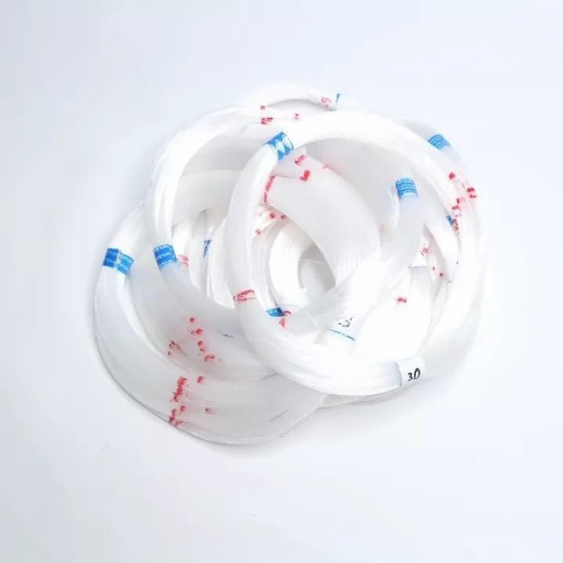 Senar Non Elastis / Tali Benang Senar Pancing Nylon Nilon Payet Manik Manik Bening Transparan