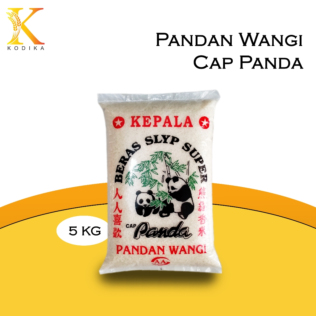 

KODIKA Beras Pandan Wangi 5kg Cap Panda / Beras Topi Koki / Beras Harum