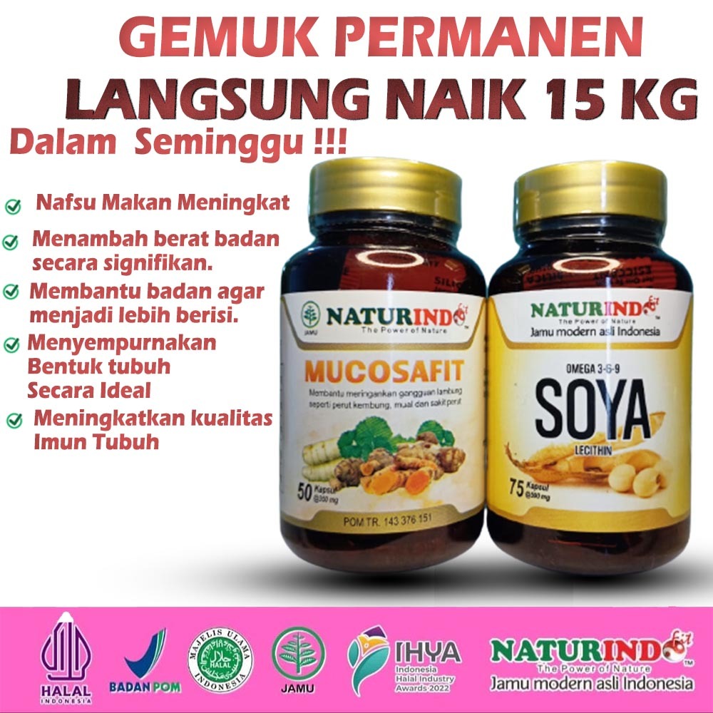 Obat gemuk badan permanen asli isi 50 kapsul farmasi original paling cepat untuk pria aman busui bpo