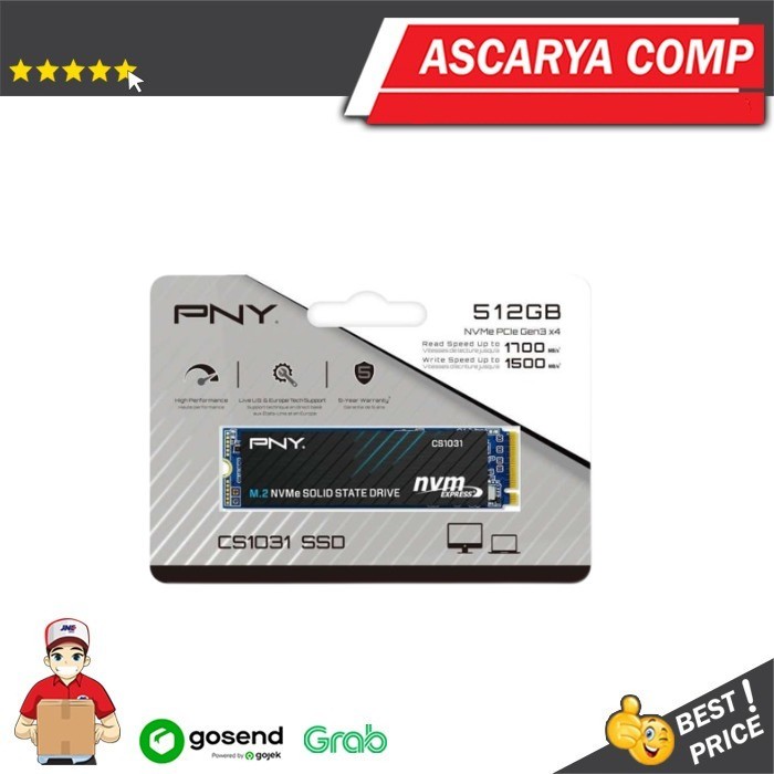 SSD PNY CS1031 M.2 NVME 500GB - Gen3x4
