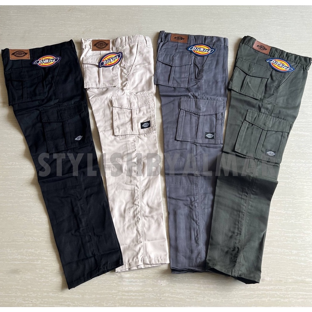 12.12 sale Celana Cargo Panjang Dickies Pria Cowok hitam abu hijau army cream berkualitas 