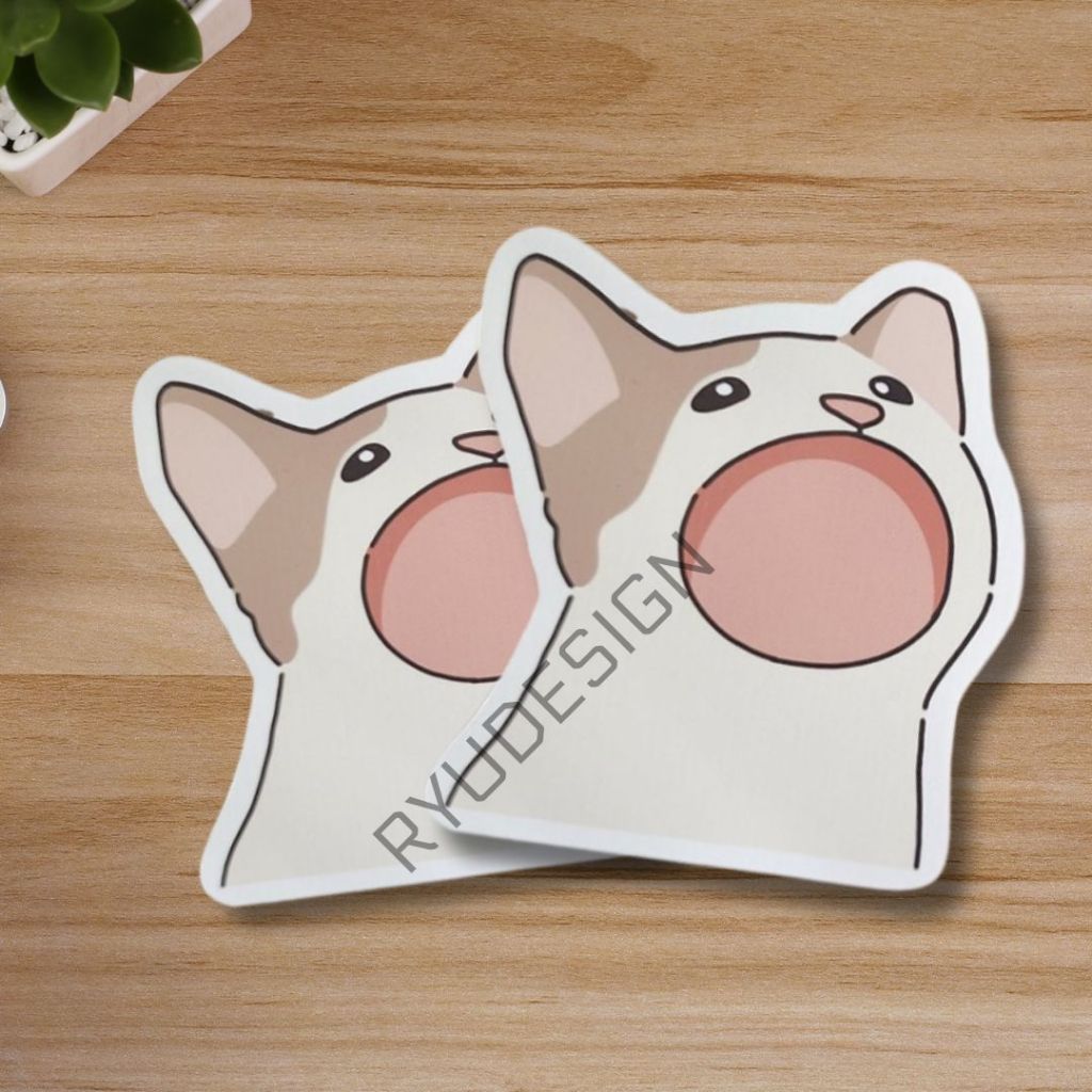 

Stiker Meme Cute Kucing Anabul Teriak Buka Mulut