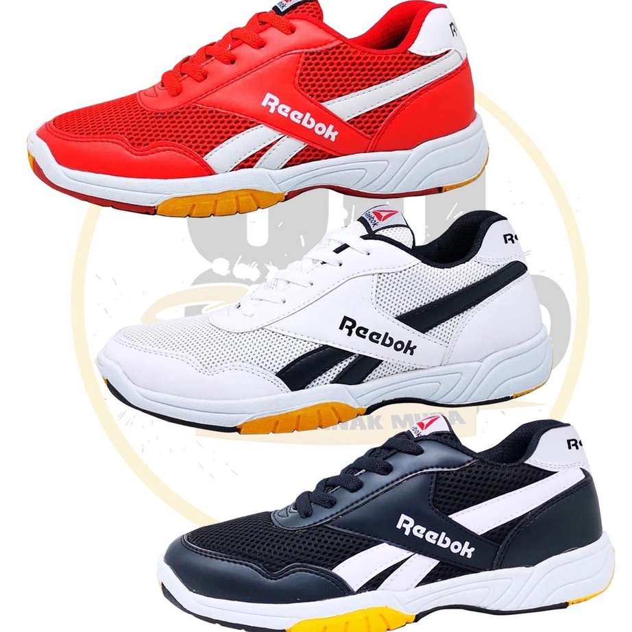 Best Seller Sepatu Olahraga Reebok Classic | Sepatu Badminton / Volly / Olahraga Warna Merah & Putih