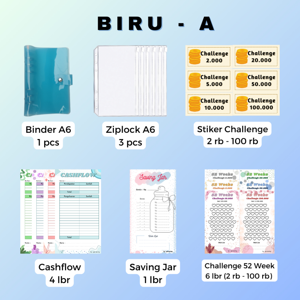 

[PART 5] Paket Lengkap Binder Keuangan / Paket Binder Budgeting / Paket Saving Challenge / Paket