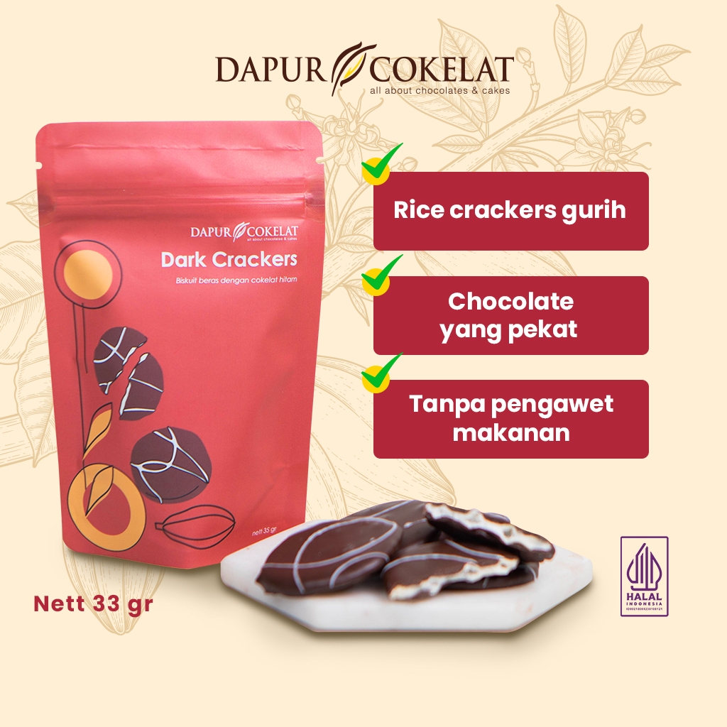 

DAPUR COKELAT - Dark Crackers Biscuit | Camilan Sehat Snack Tanpa Pengawet