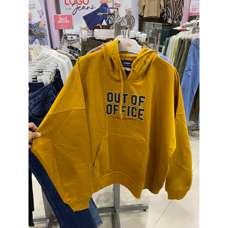 BRAND LOGO JEANS JAKET HOODIE CROP