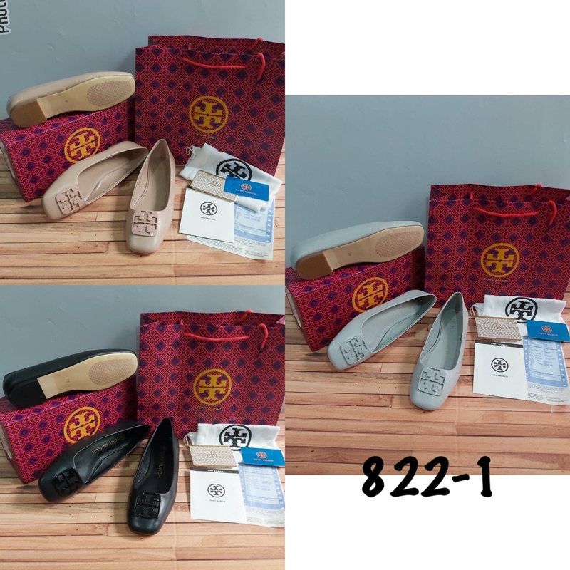 TERMURAH Sepatu Tory Burch 822-1 Mirror Fullset Flat Premium / Tory Flat / Sepatu Branded / Sepatu K