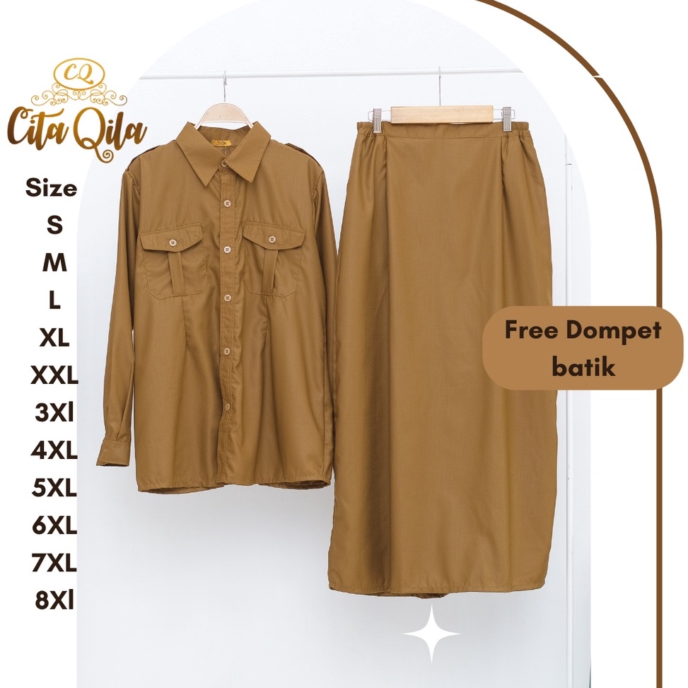 stok baru.. SETELAN SERAGAM PDH PNS PEMDA BAHAN TOYOBO BAJU PEMDA WANITA