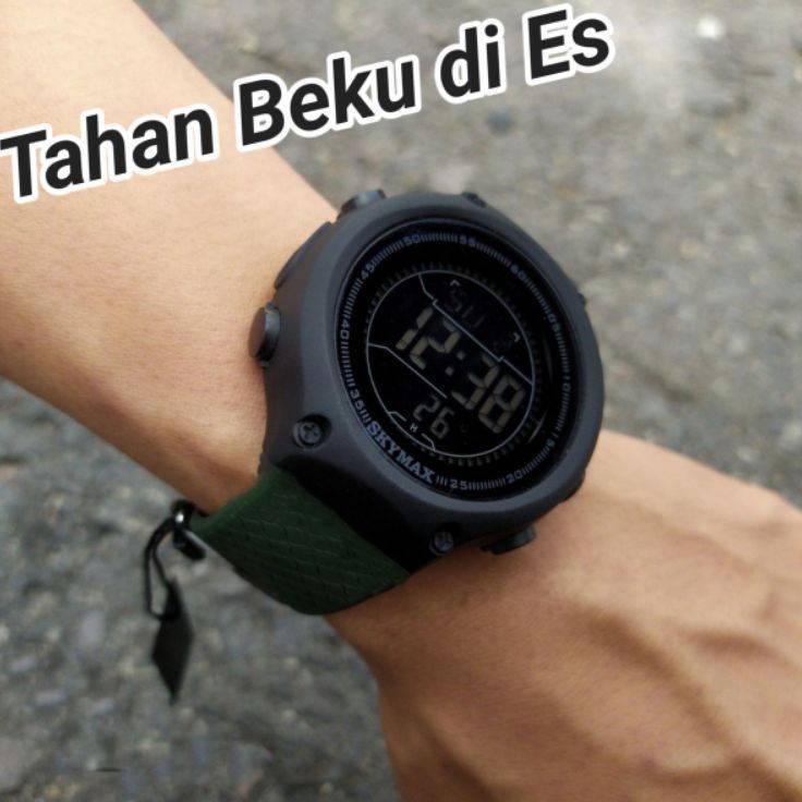 Jam Tangan Skymax Pria Digital Sport 100% Original Anti Air 30 Meter Standar Militer Waterproof Spor