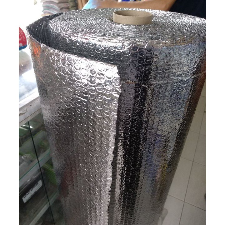 Paling Laris Insulasi Alumunium Foil Bubble / Panas Atap / Bubble Wrap Silver (Harga Jual Per Meter).