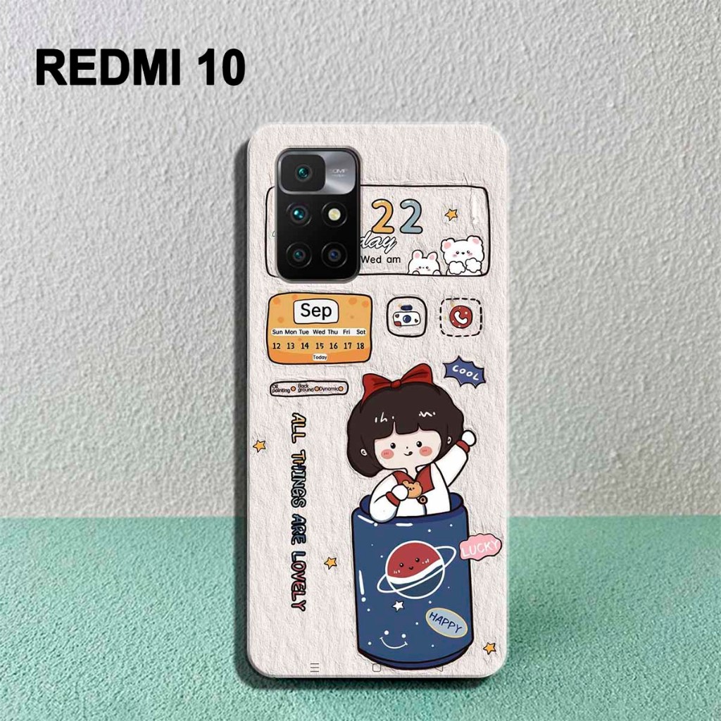Case Hp - Redmi 10 - Casing Hp - Redmi 10 - External_Acc  - Motif Kartun - Fashion Case - Case Cewek