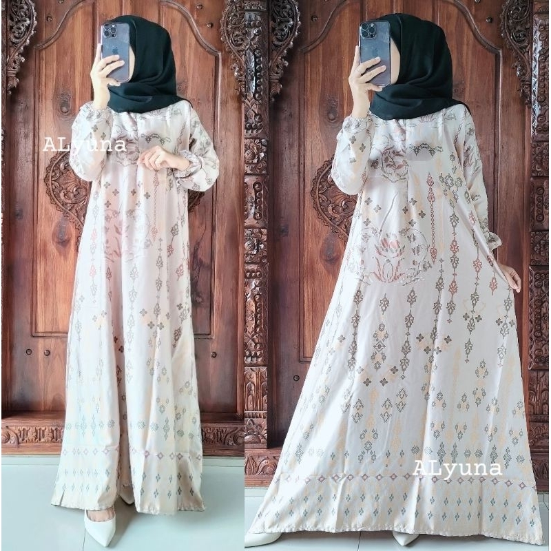 DRESS GAMIS MAXMARA SILK  PAKAIAN WANITA / GAMIS ARMANY / SILK MOTIF / BAJU WANITA / DRESS WANITA / GAMIS KONDANGAN GAMIS JUMBO BUSUI