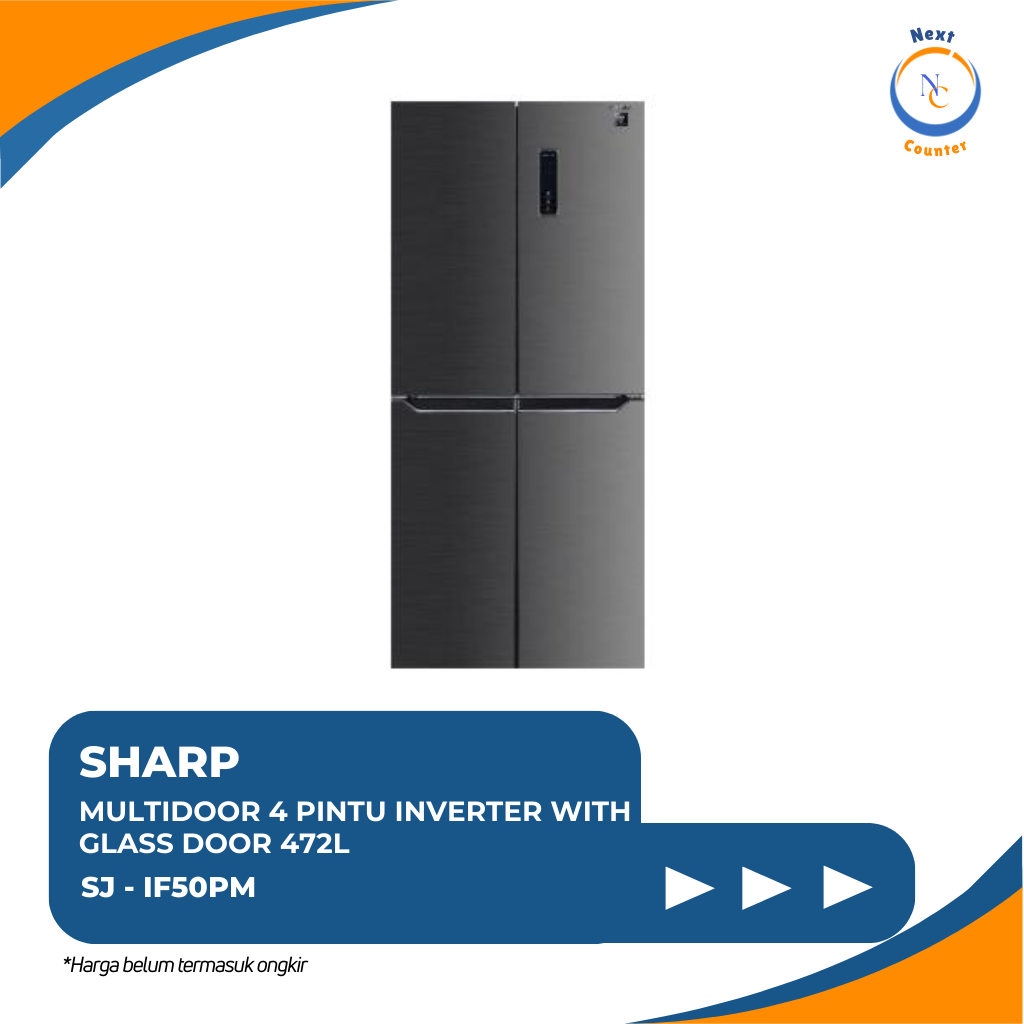 SHARP KULKAS LEMARI ES PENDINGIN REFRIGERATOR FRIDGE SIDEBYSIDE SJ - IF50PM
