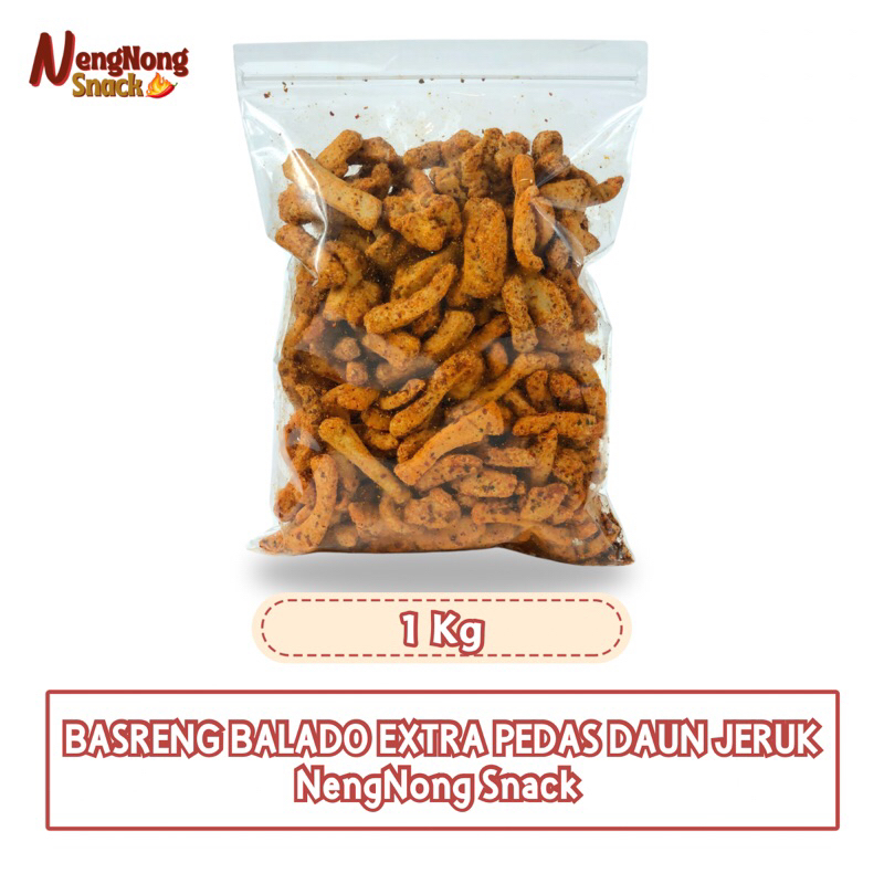

Basreng Balado Extra Pedas Daun Jeruk 1kg - NengNong Snack