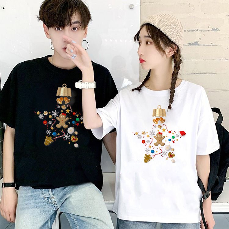 Couple GINGER-BREAD baju tema natal natalan seru dengan pasangan atau sahabat kaos XMAS 2023 katun J