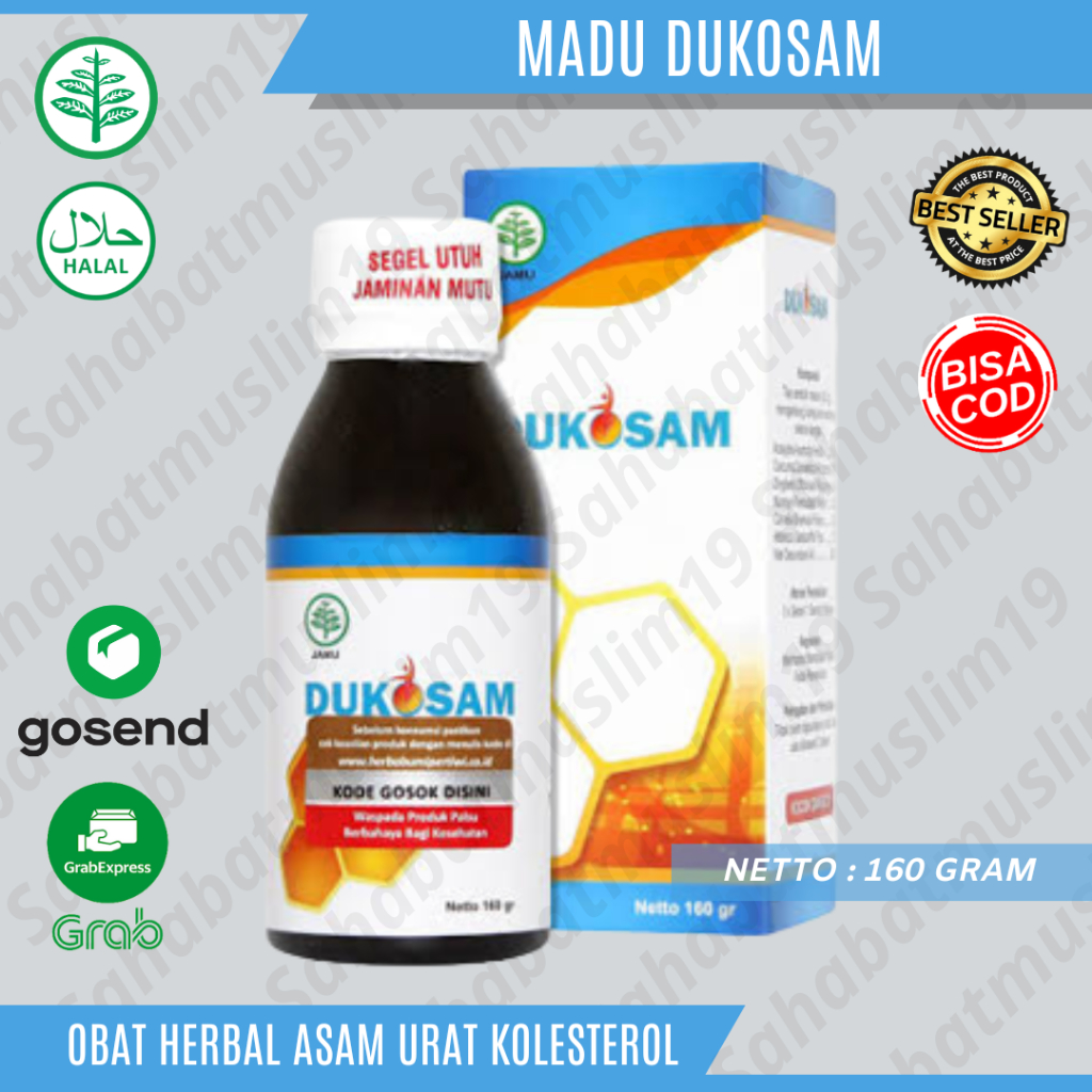 Madu Dukosam Herbal Ori Obat Mengatasi Asam Urat Kolesterol Sakit Pinggang Saraf Ampuh Asli