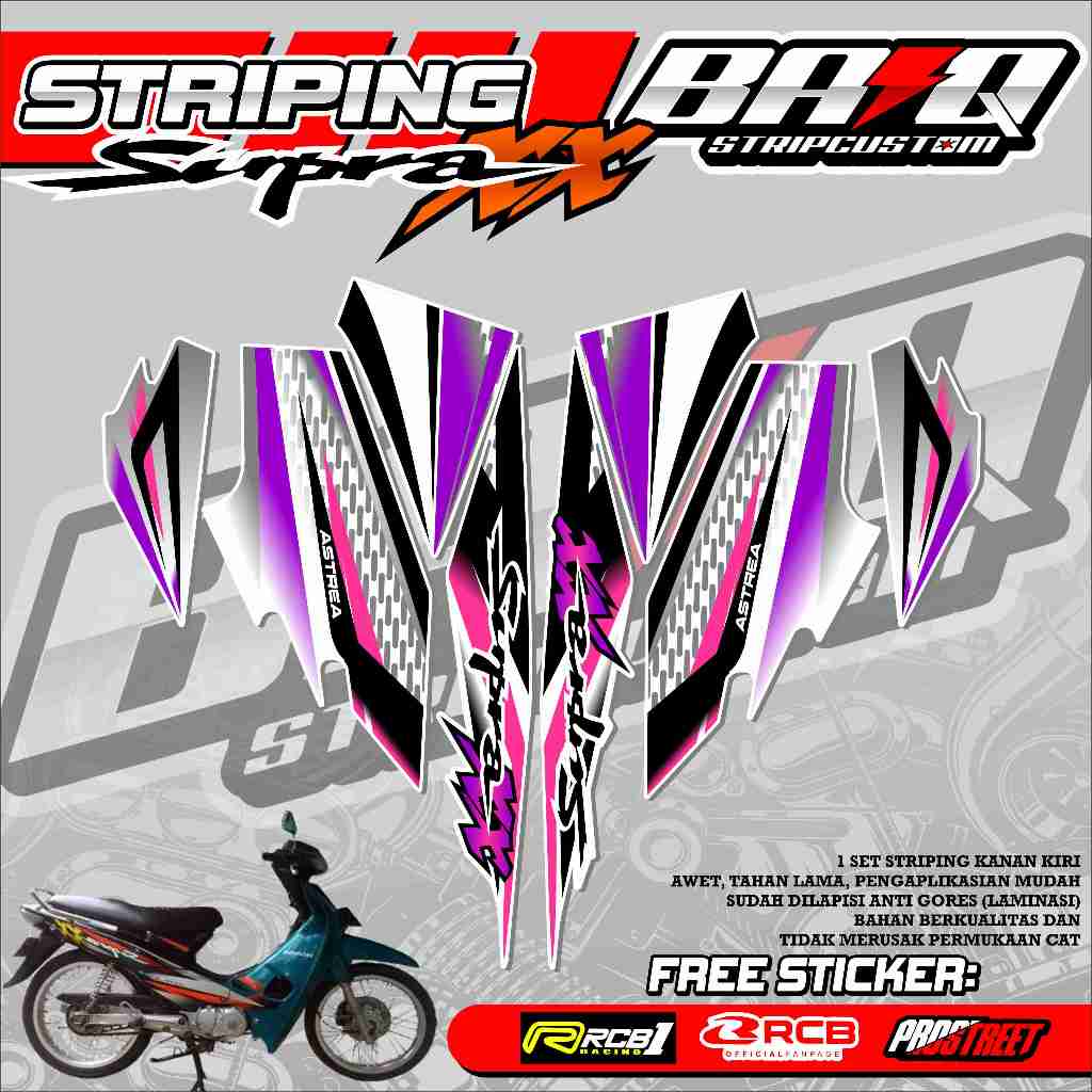 STICKER STRIPING SUPRA XX - STRIPING SUPRA XX PREMIUM GRAFIK 01