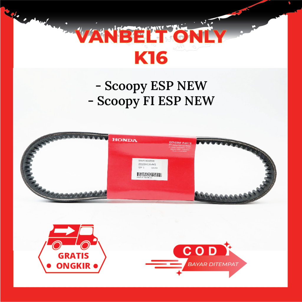 Vanbelt Scoopy Beat ESP Sporty K16 V-belt Honda Beat Esp Scoopy Esp Scoopy New Ring 12 Original