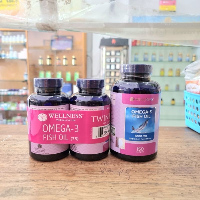 WELLNESS OMEGA 3 1000 MG 1000MG FISH OIL - 75 KAPSUL SOFTGELS - PROMO Omega 3 1000 Mg