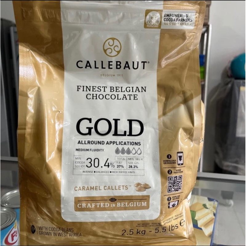 Callebaut gold 2.5kg 30.4% caramel callets