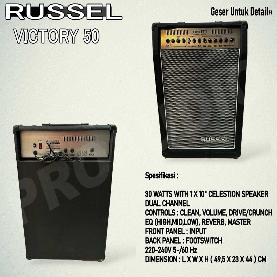 Russel Victory-50 Ampli Keyboard Victory 50 Amplifier Gitar Victory50