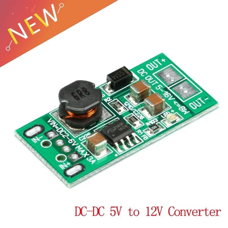 Module DC-DC Step Up 5V to 12V 3A 8watt DC Boost Converter
