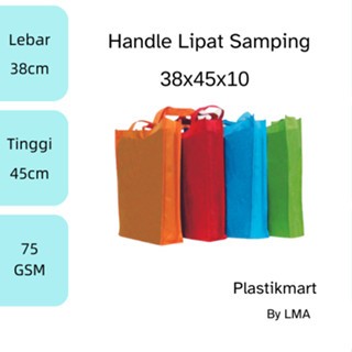 

(ISI LUSINAN) PREMIUM Tas Spunbond Handle / Goodie Bag / Tas Kain Polos Uk. 38x45x8