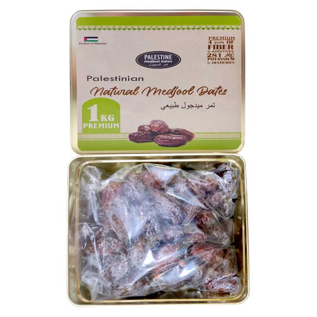 

Kurma Medjool Palistine Kemasan Premium Kaleng Kotak 1kg