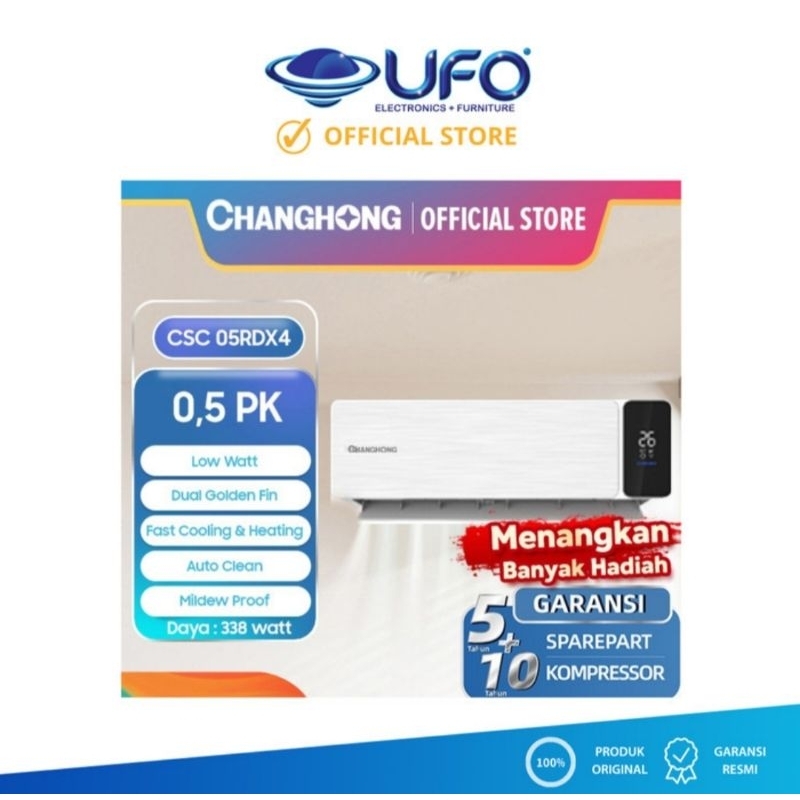 Promo Ac CHANGHONG CSC05RDX4 1/2PK CSC09RDX4 1PK AC AIR CONDITIONER LOW WATT