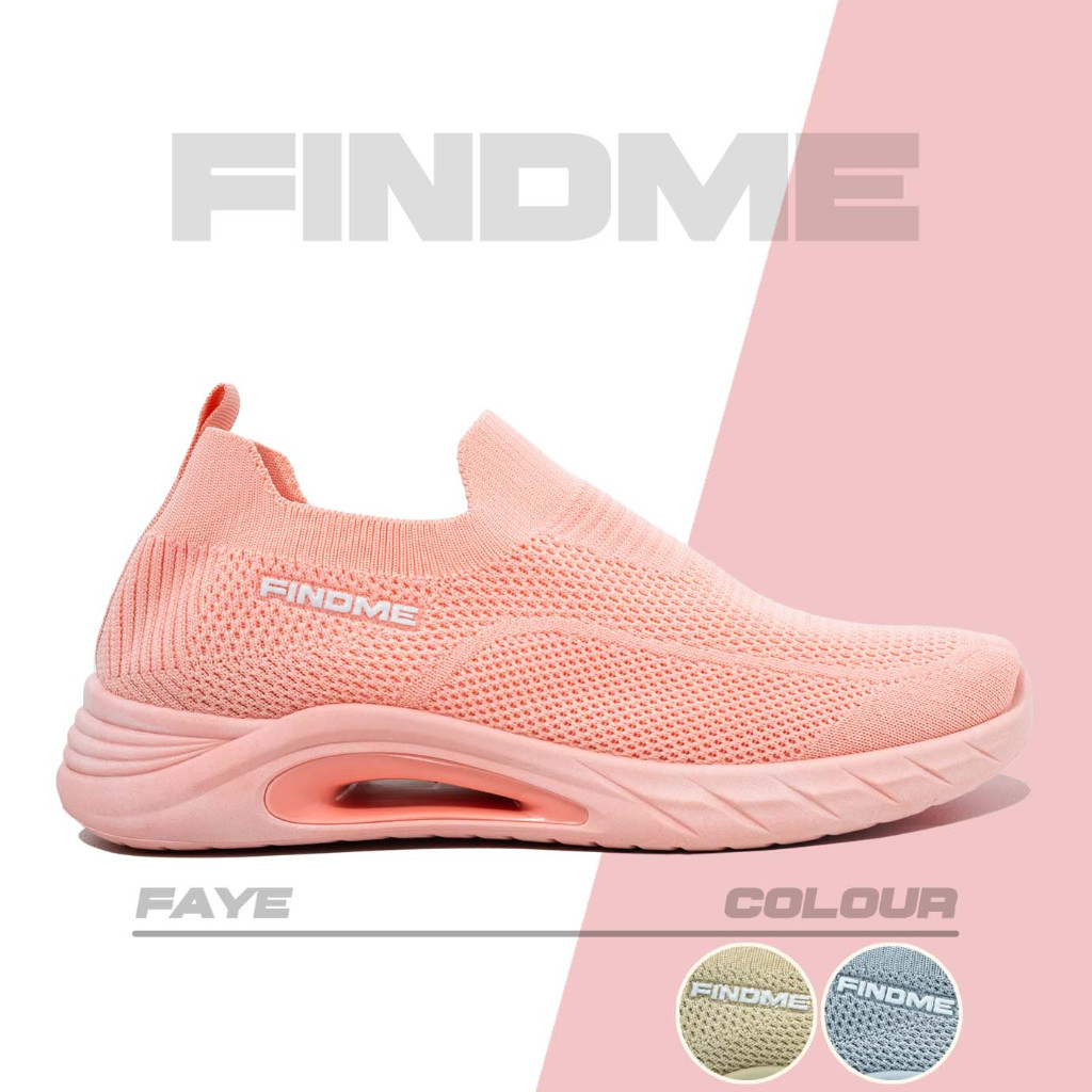 FINDME 36-41 Sepatu Wanita Sneakers Cewek Sporty Praktis Fleksibel Comfy Olahraga Bahan Flyknti Impo