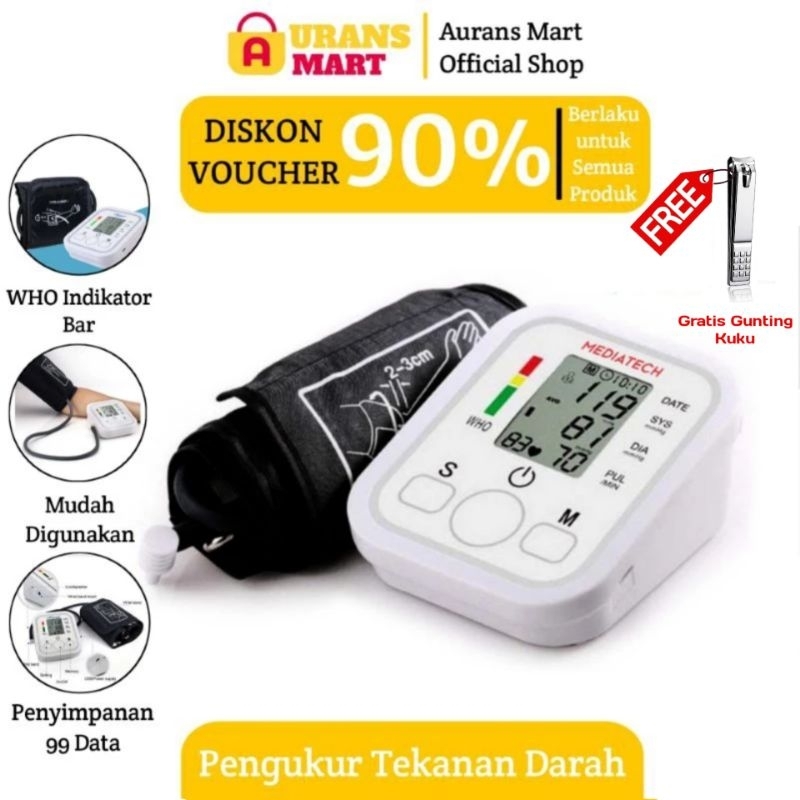 Tensimeter Lengan Atas Dengan Suara Alat Cek Tekanan Darah Otomatis BPA 01v - B460060