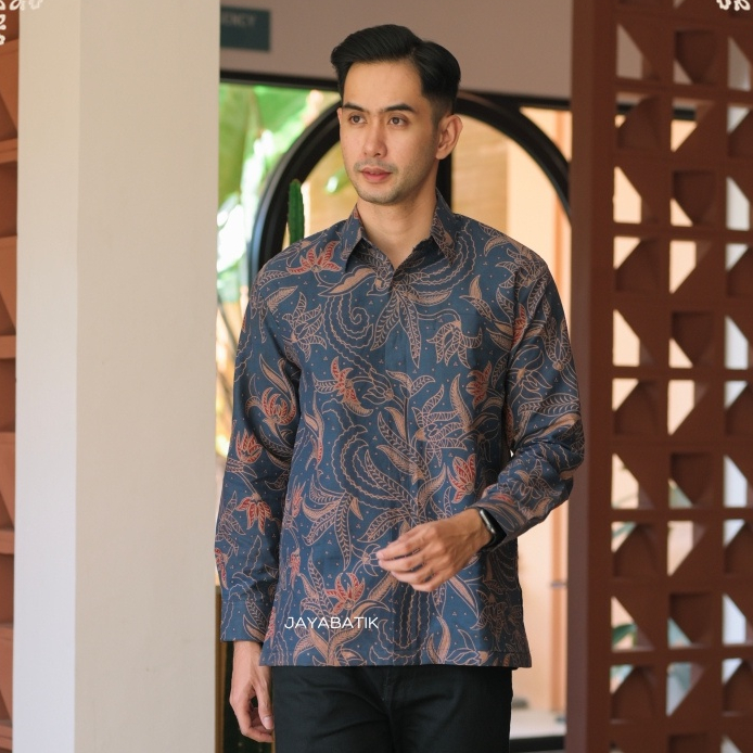 Baju Kemeja Batik Pria Lengan Panjang Slim Fit Premium Slimfit Modern Full Furing Katun Halus Origin