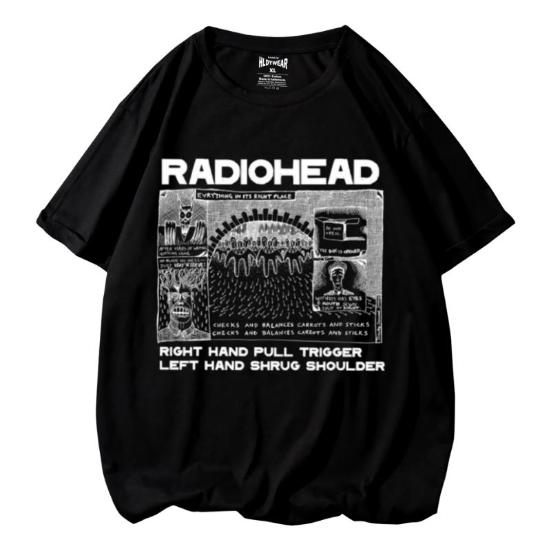 Kaos Band RADIOHEAD Original Tshirt PREMIUN 24s | For Unisex