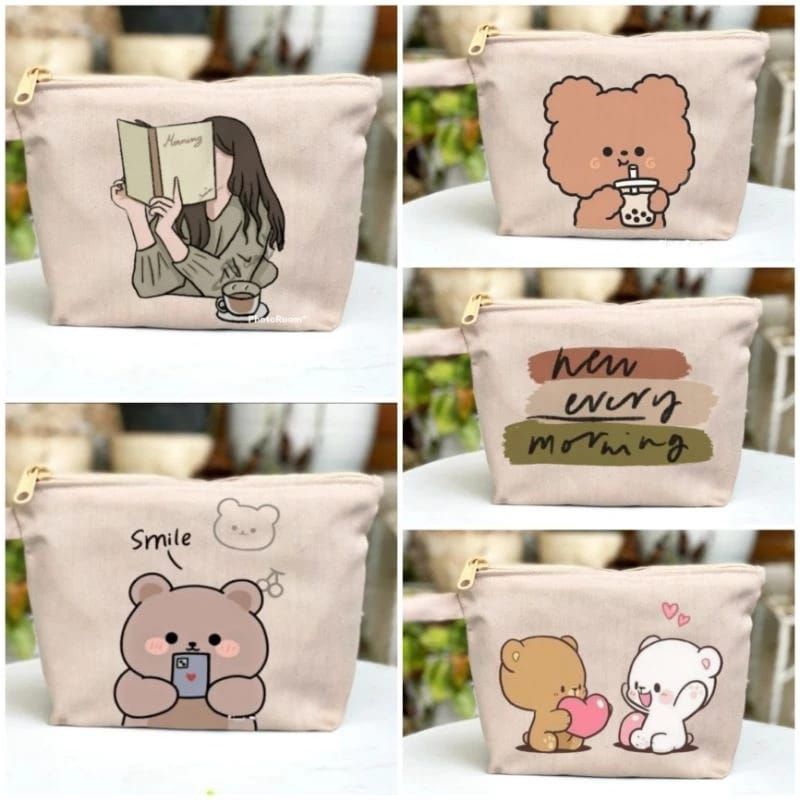 Pouch Lucu Tempat Kosmetik Dompet Kosmetik