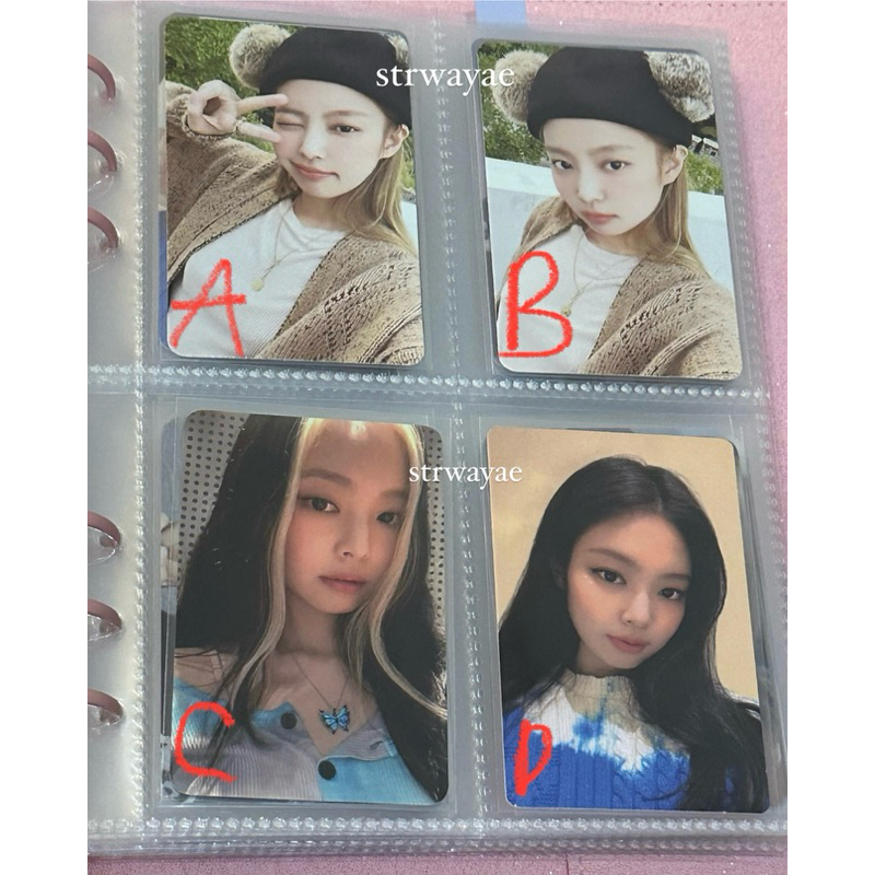 WTS PHOTOCARD AAB JENNIE BP || bear wink peace born pink grey vers jennie butterfly nabi weverse glo