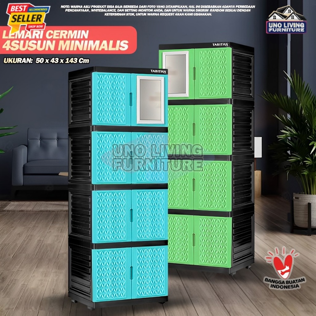 LEMARI PAKAIAN PLASTIK ARTHA TABITHA 4 SUSUN TABITHA VENOM TABITHA VEGAS