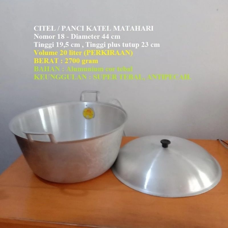 Citel matahari no 18 panci citel matahari no 18