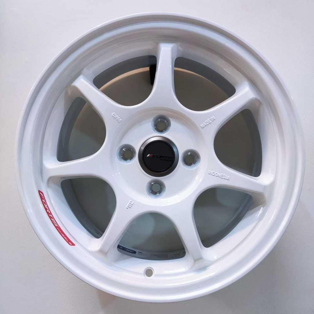 VELG MOBIL ORIGINAL FORTIS WHEELS BY PAKO PLW 15 TYPE 1 R15 x 6,5 4H 100 ET 38 RACING WHITE