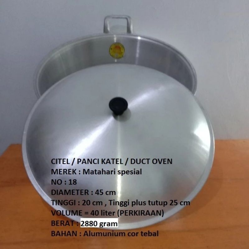citel no 18 cap matahari AMT bintang panci citel no 18 DUCT OVEn