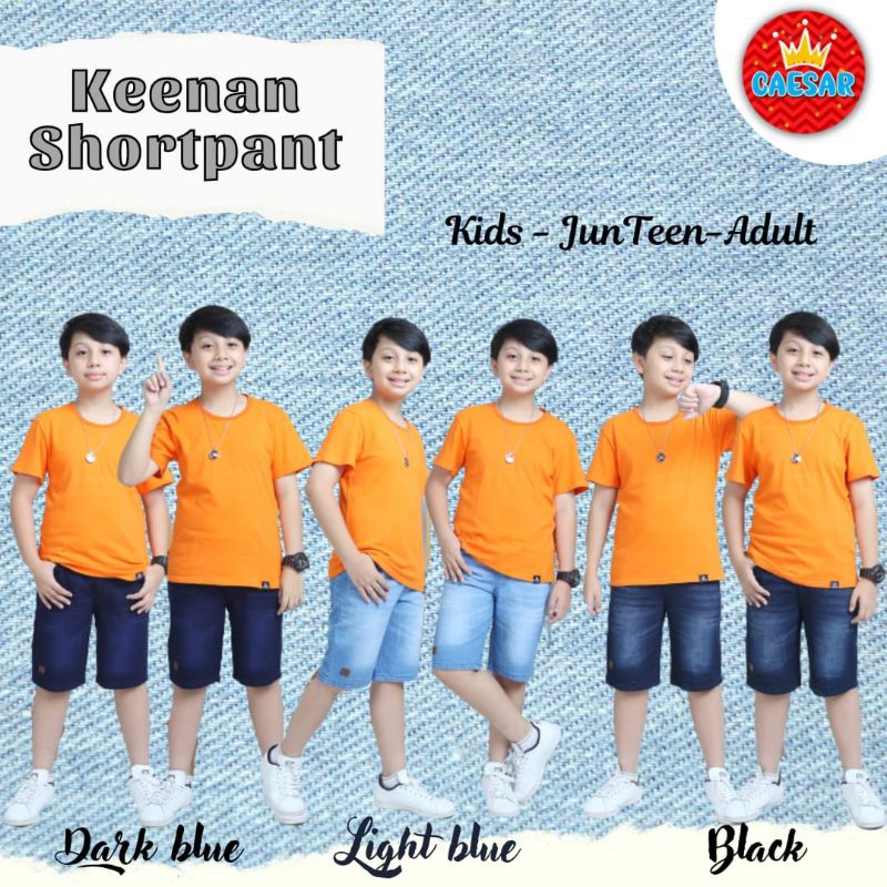 CELANA JEANS KEENAN/ CELPEN CAESAR / CELANA PENDEK ANAK COWOK / DENIM HARIAN