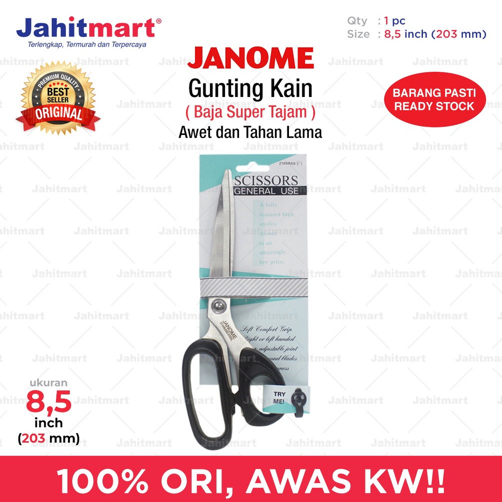 

Ready!! GUNTING KAIN JANOME 8,5" nv6sw