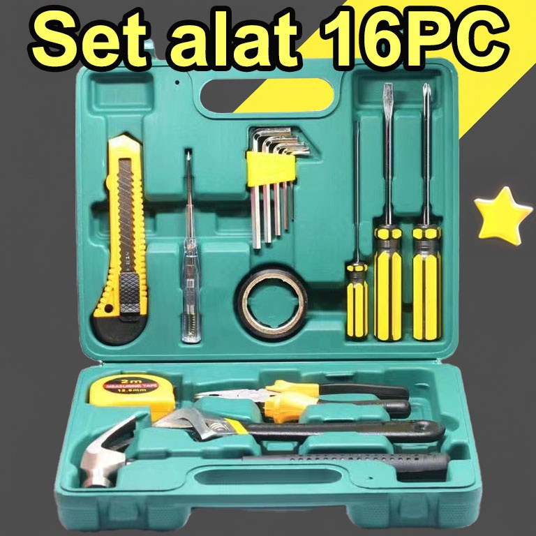 Harga Bersahabat.. Tool Box Set Perkakas Palu Tang Obeng Kunci Pas Cutter
