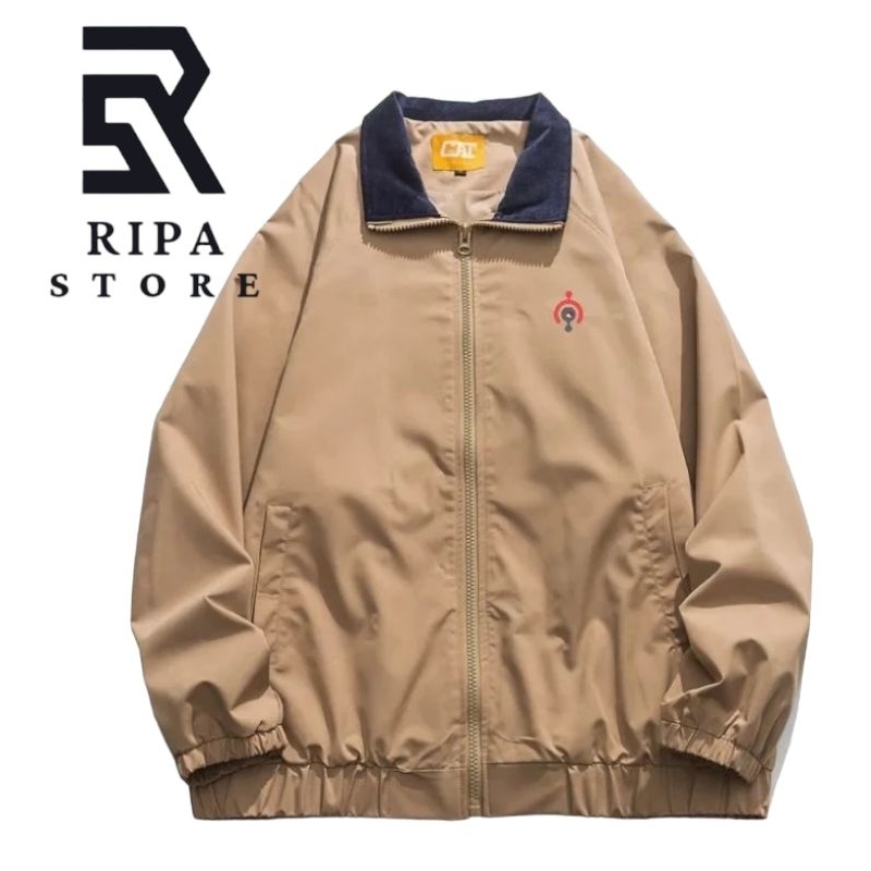 Jaket Windbreaker vintage Retro Unisex Pria Dan Wanita