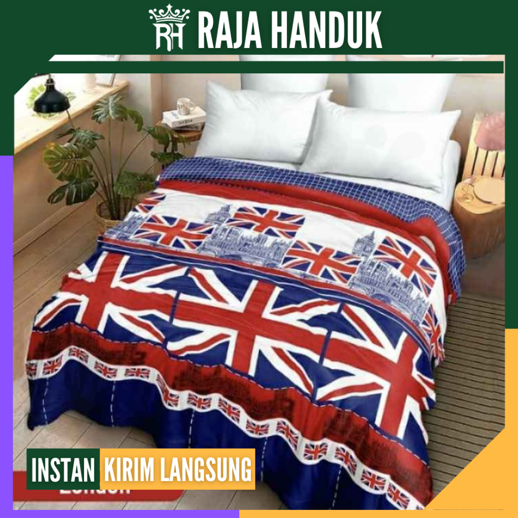 RH GROSIR: Selimut Lady Rose Motif London 160x200